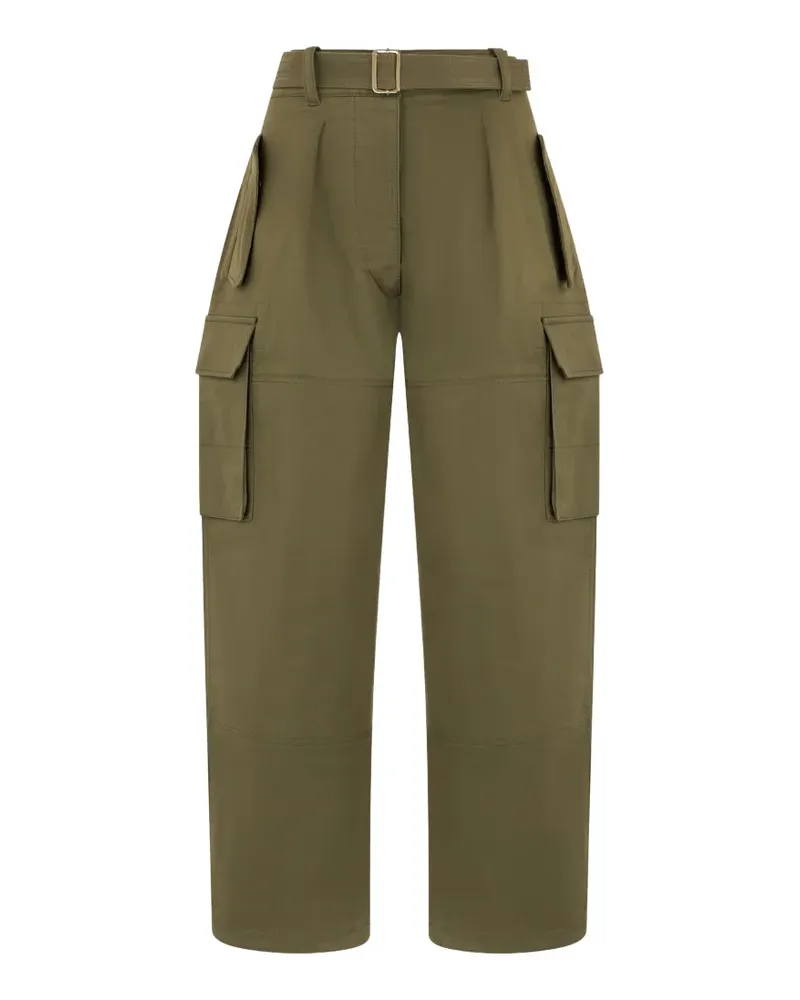 Alberta Ferretti Cargohose mit hohem Bund - Grün Grün