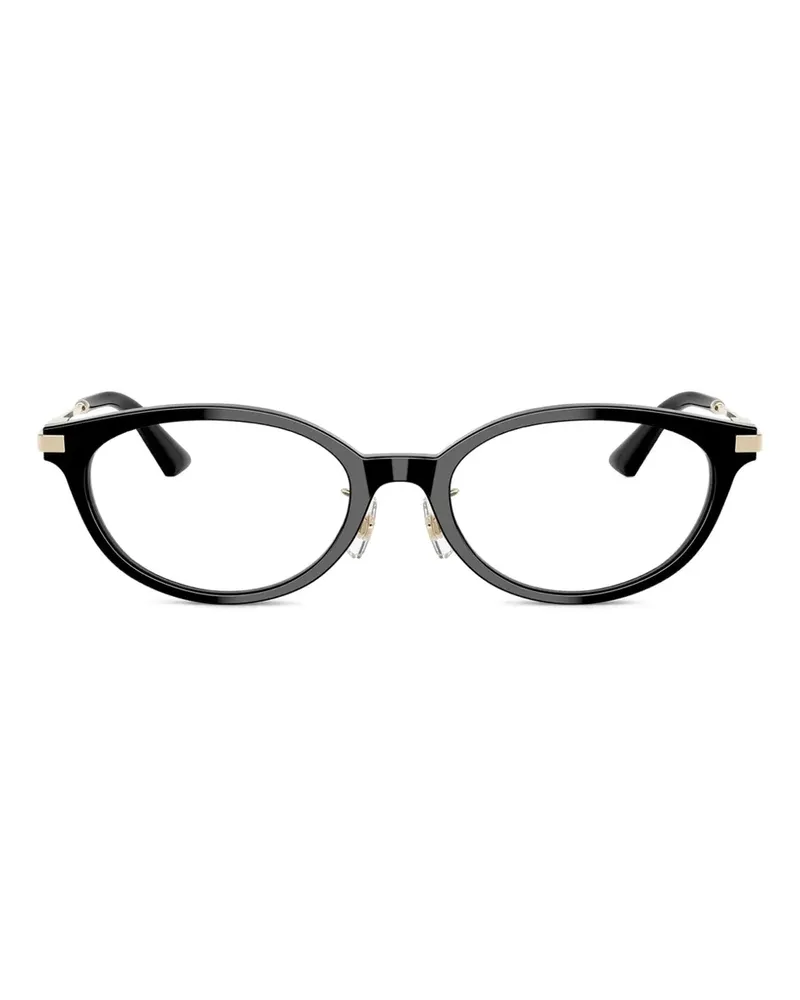 Jimmy Choo Brille mit ovalem Gestell - Schwarz Schwarz