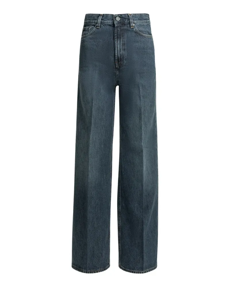 Totême pressed-crease wide-leg jeans - Blau Blau