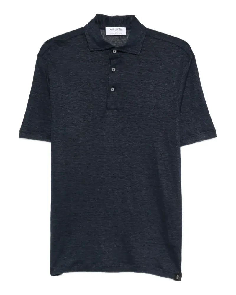 Gran Sasso Poloshirt mit Logo-Patch - Blau Blau