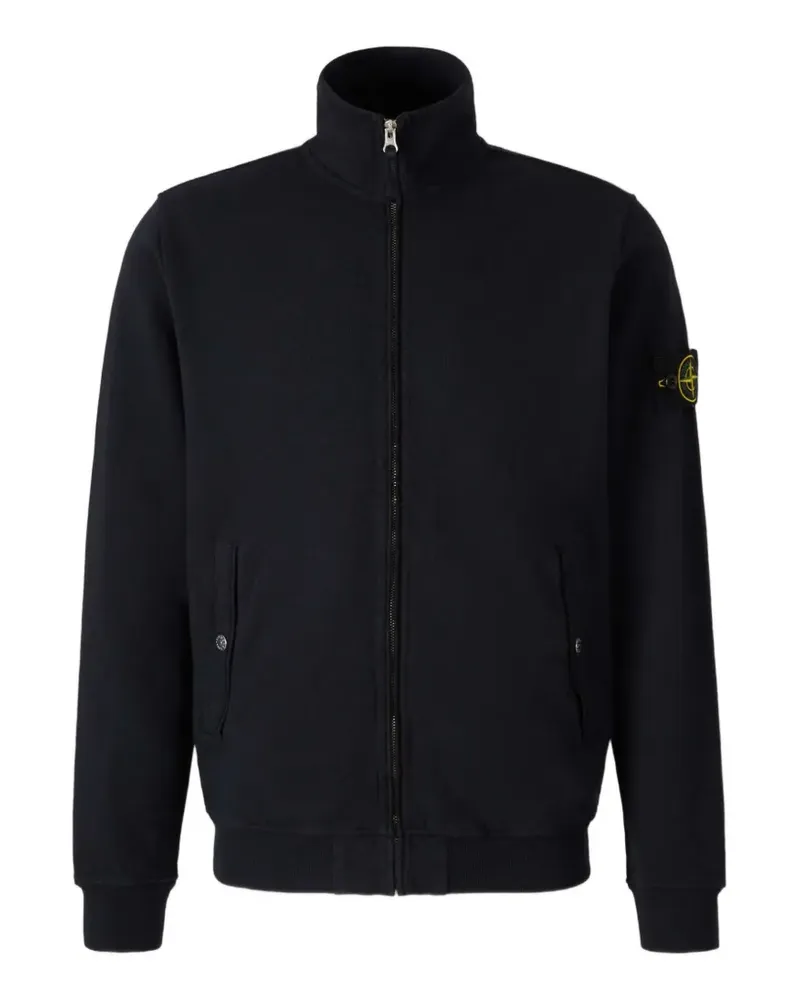 Stone Island zip-up patch sweater - Blau Blau