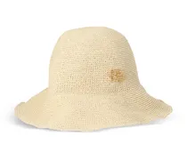Gerüschter Strohhut - Nude