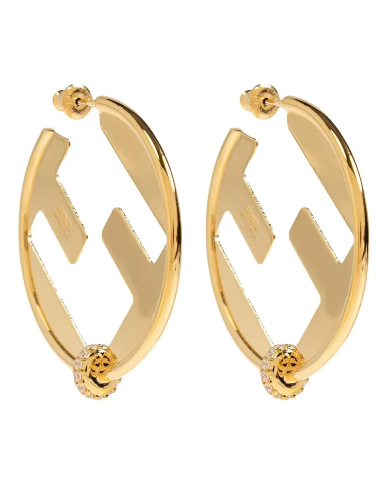 Fendi FF-motif embellished earrings - Gold Gold