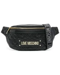 Moschino Gürteltasche mit Logo-Schild Schwarz