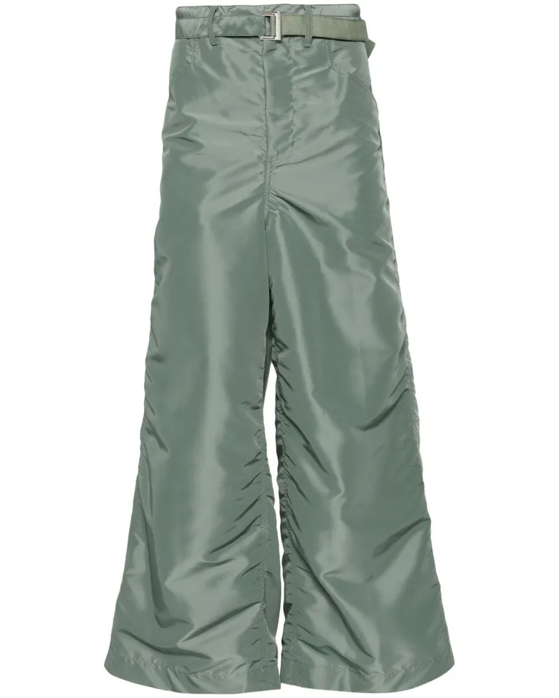 Sacai Klassische Twill-Hose - Grün Grün