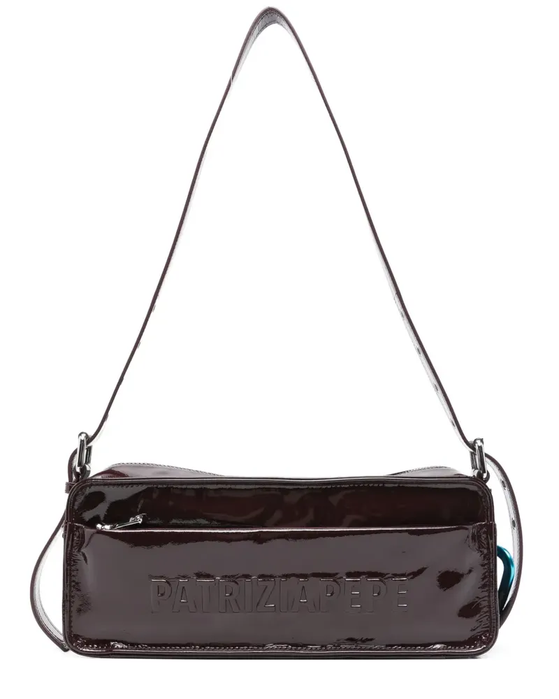 Patrizia Pepe Schultertasche mit Logo-Prägung - Braun Braun