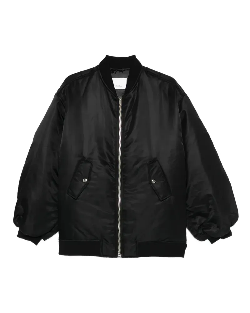 FRANKIE Shop Astra zip-fastening bomber jacket - Schwarz Schwarz