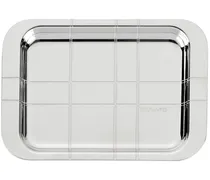 check-pattern rectangular tray