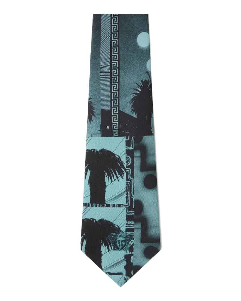 Versace Medusa-Head tie - Blau Blau