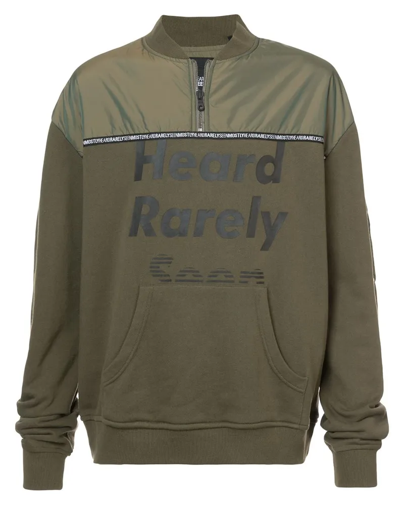 Mostly Heard Rarely Seen Sweatshirt mit Einsatz Grün