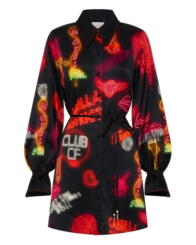 Camilla Electric Loveland Minikleid - Schwarz Schwarz