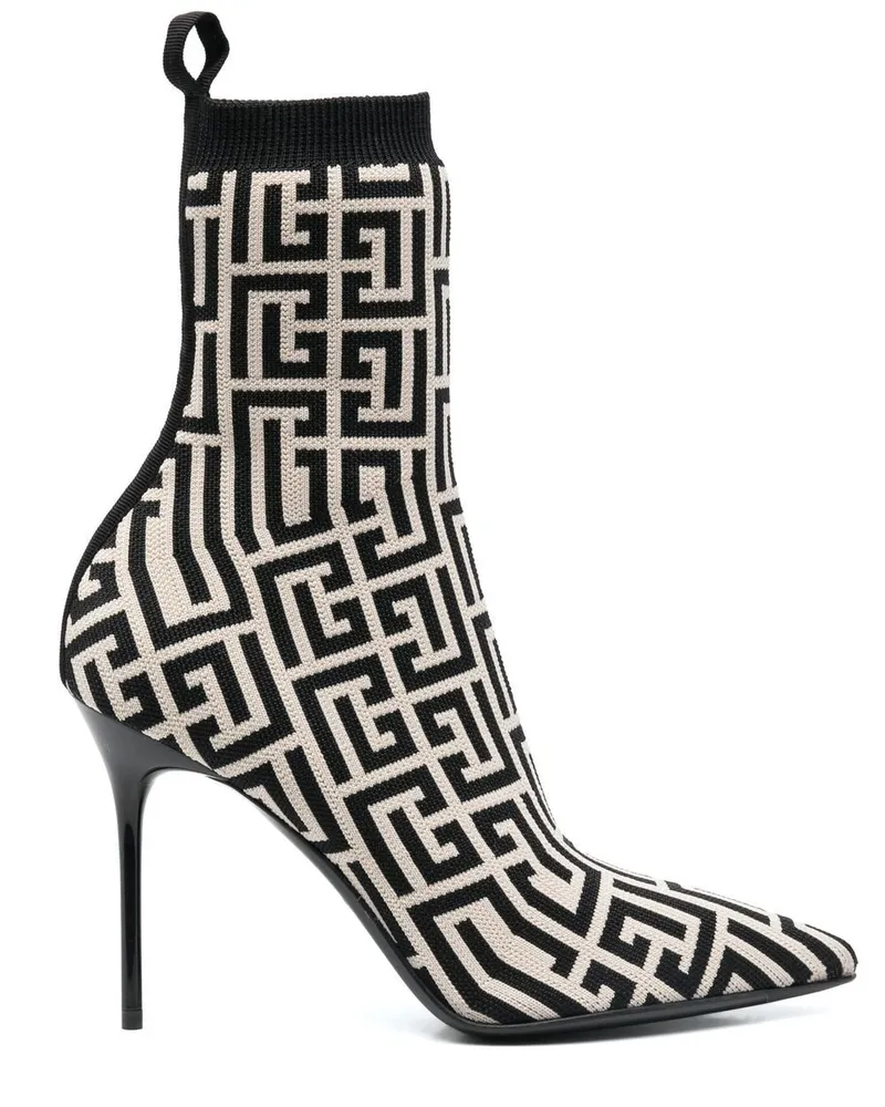 Balmain Stiefel mit spitzer Kappe - Nude Nude