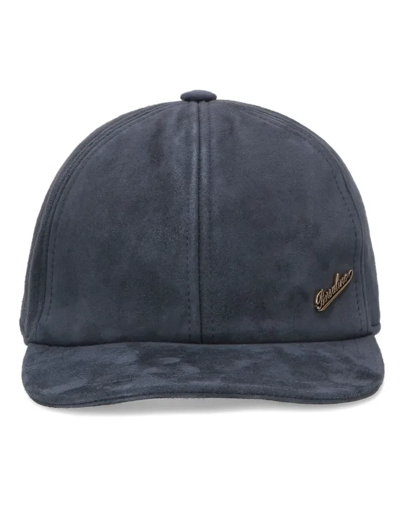 Borsalino Otis Baseballkappe mit Logo-Schild - Blau Blau