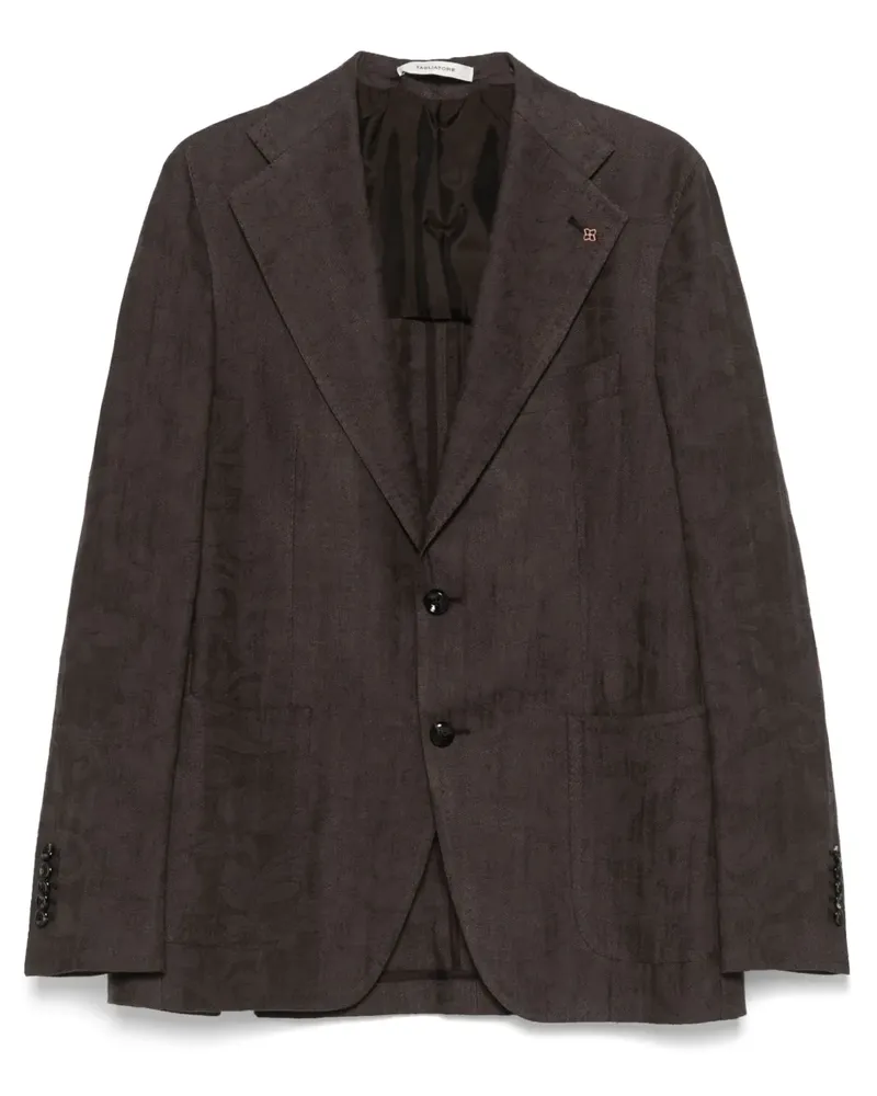 Tagliatore Sakko aus Monogramm-Jacquard - Braun Braun