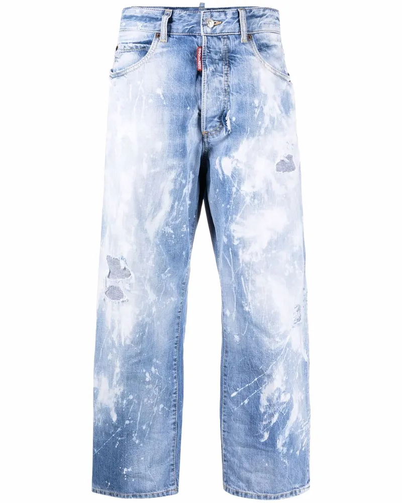 Dsquared2 Weite Distressed-Jeans - Blau Blau