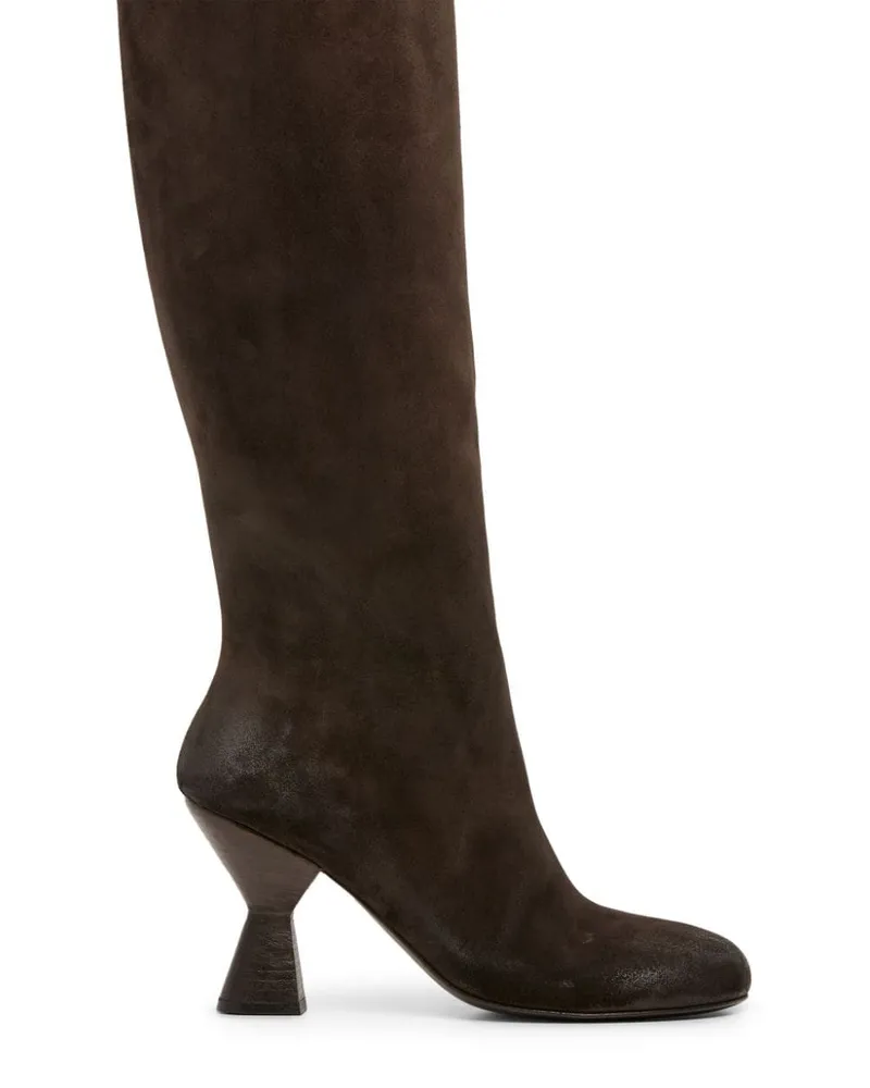 Marsèll Kniehohe Wildlederstiefel - Braun Braun