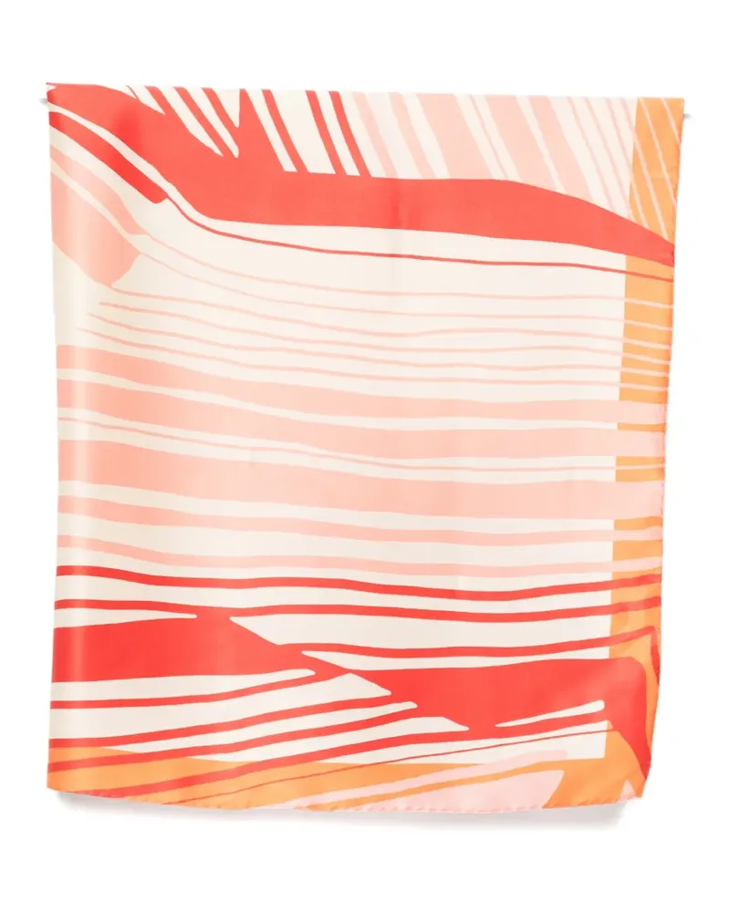 Raquel Diniz abstract-print silk scarf - Nude Nude