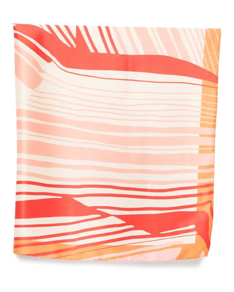 Raquel Diniz abstract-print silk scarf - Nude Nude