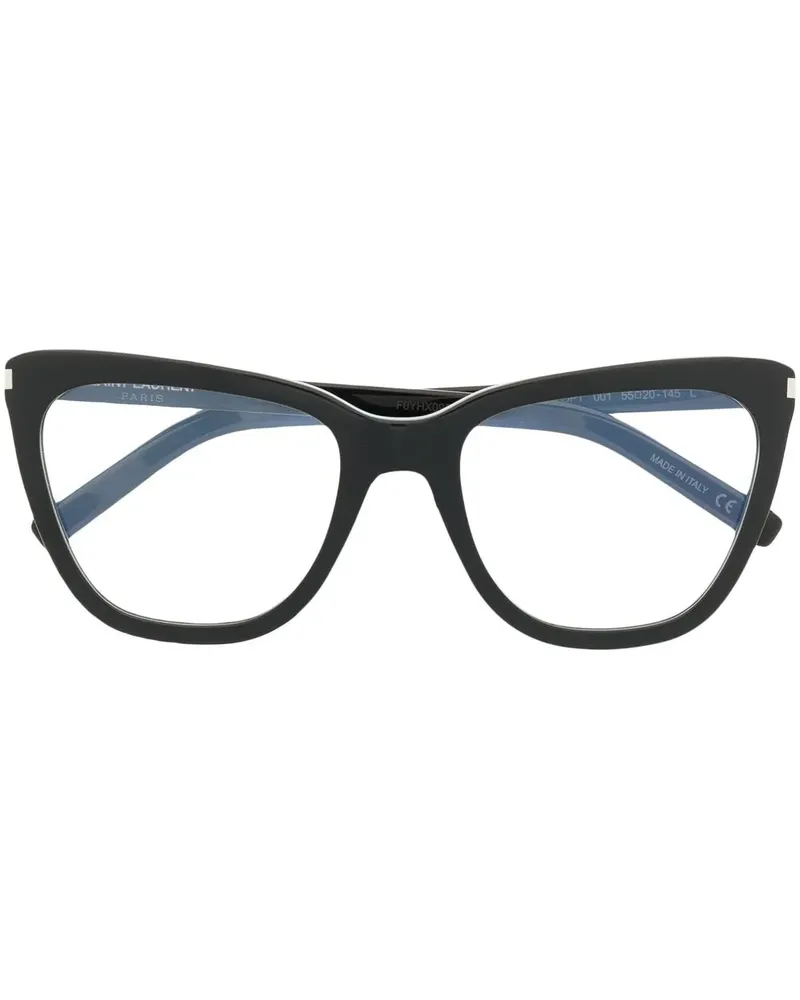 Saint Laurent Brille mit Cat-Eye-Gestell - Schwarz Schwarz