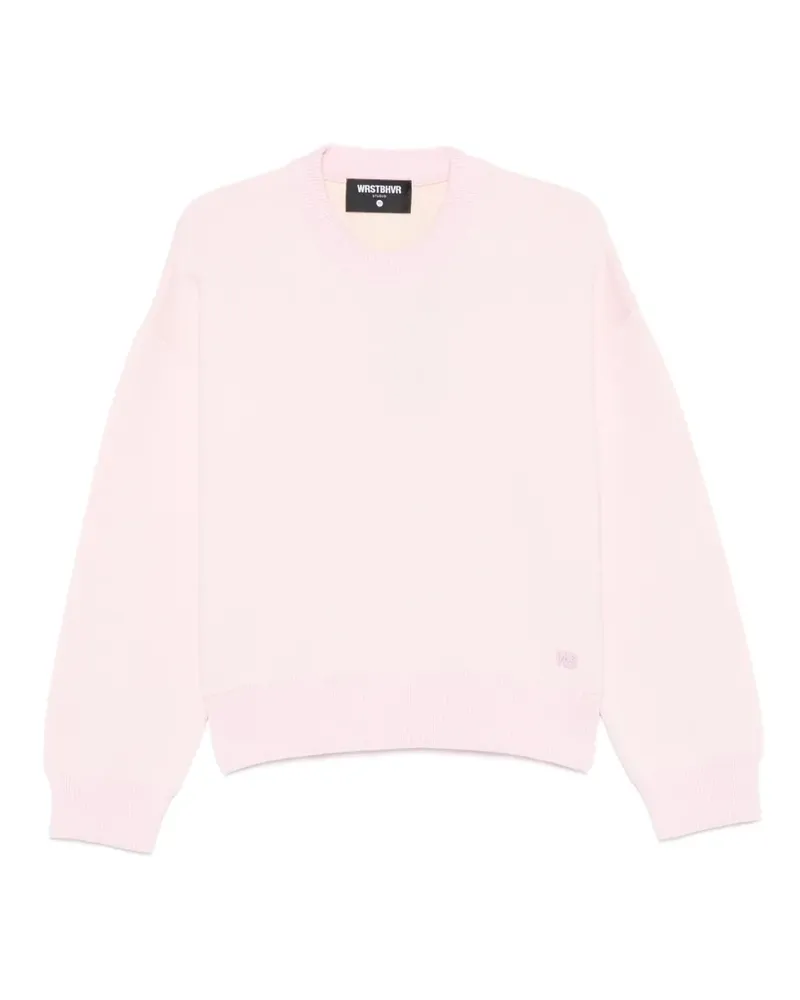 WRSTBHVR Garm logo-detail dropped-shoulder sweater - Rosa Rosa