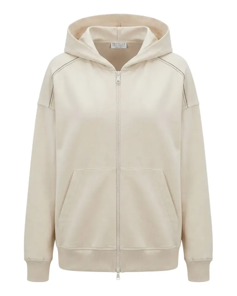 Brunello Cucinelli monili-chain hoodie - Nude Nude