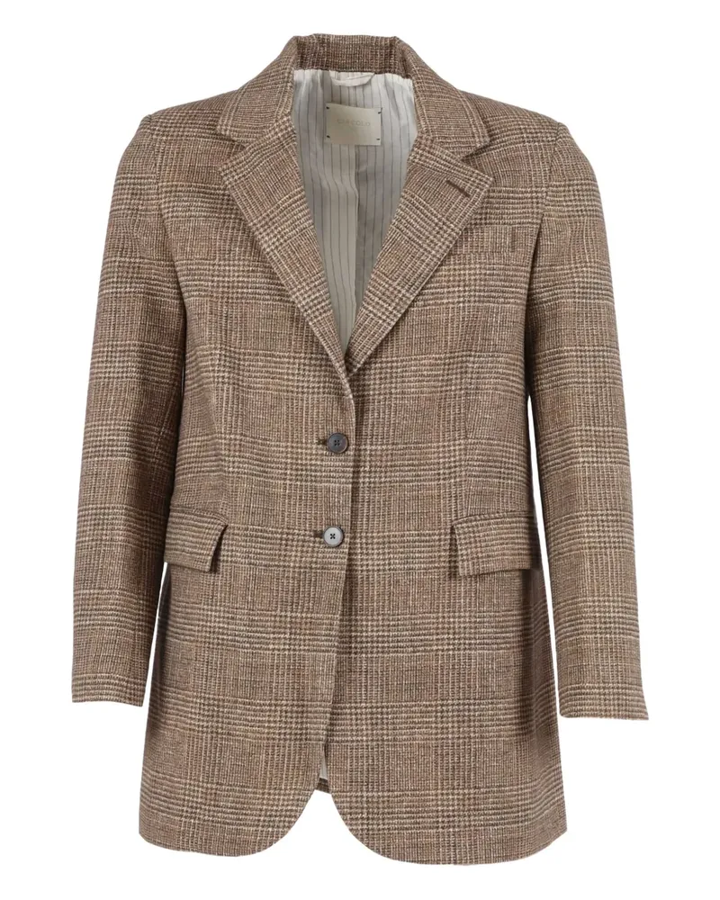 CIRCOLO 1901 checked two-button blazer - Braun Braun