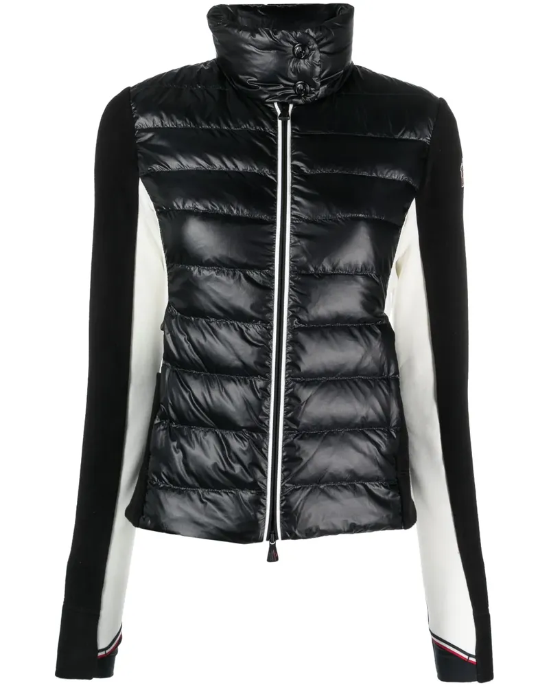 Moncler Steppjacke mit Fleece-Einsätzen - Schwarz Schwarz