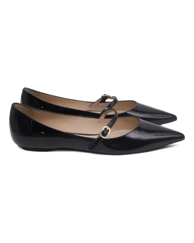 Stuart Weitzman 2010s Emilia Mary-Jane-Ballerinas - Schwarz Schwarz
