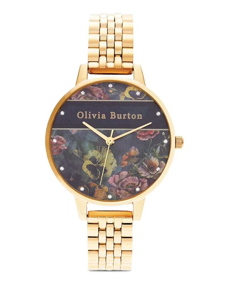 Olivia Burton Zifferblatt mit Blumenprint 34mm - Blau Blau