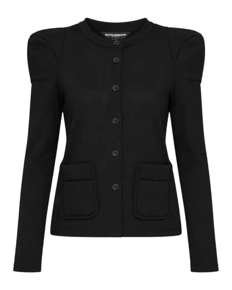 Melitta Baumeister puff-shoulder button-up cardigan - Schwarz Schwarz