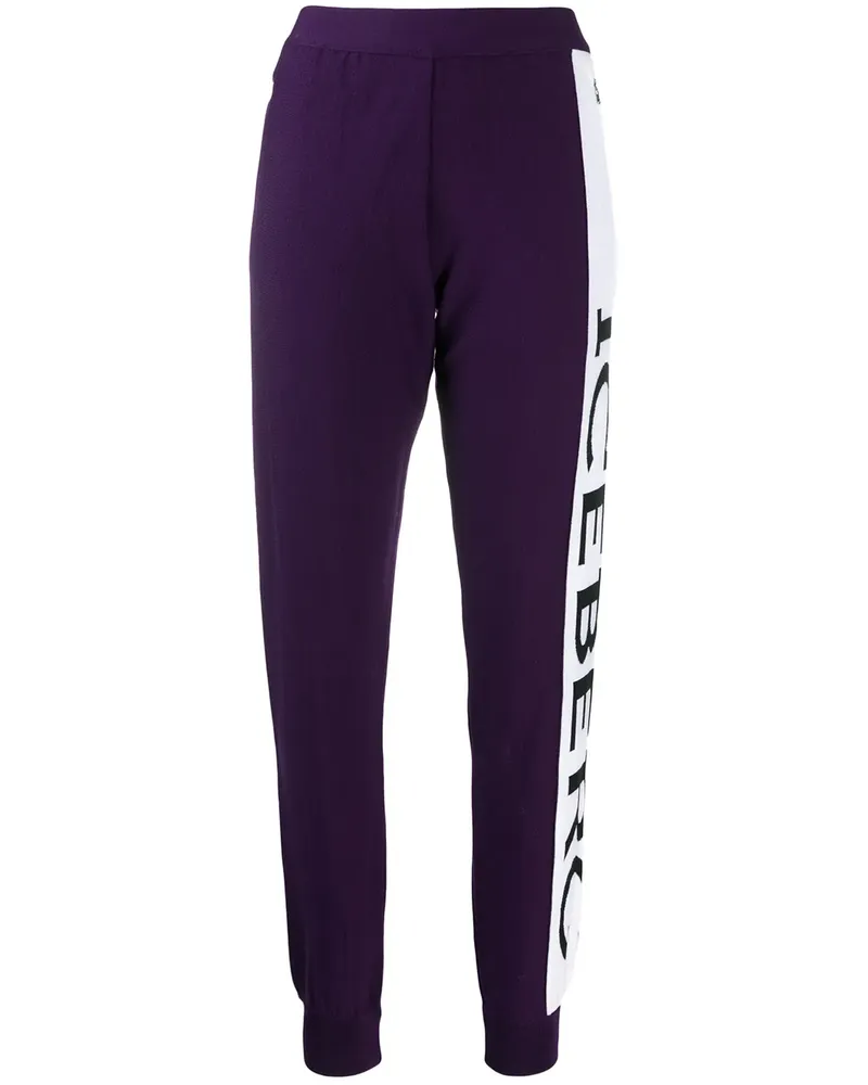 Iceberg Jogginghose mit Logo - Violett Violett