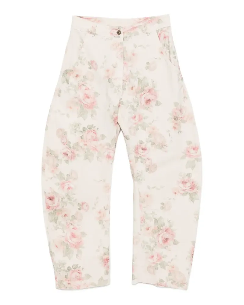 VICOLO floral-print trousers - Nude Nude
