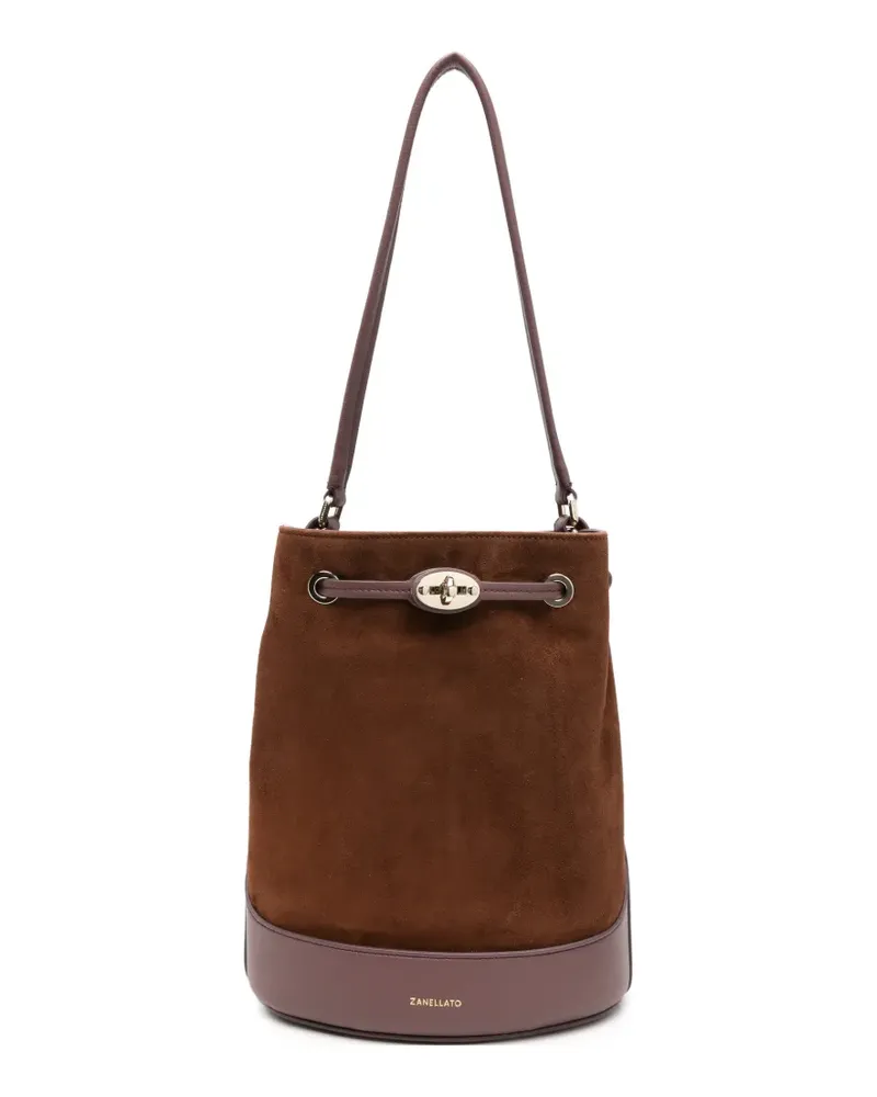 Zanellato S Monda Schultertasche aus Wildleder - Braun Braun