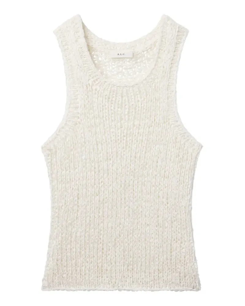 A.L.C. A C. Nelly open-knit top - Weiß Weiß