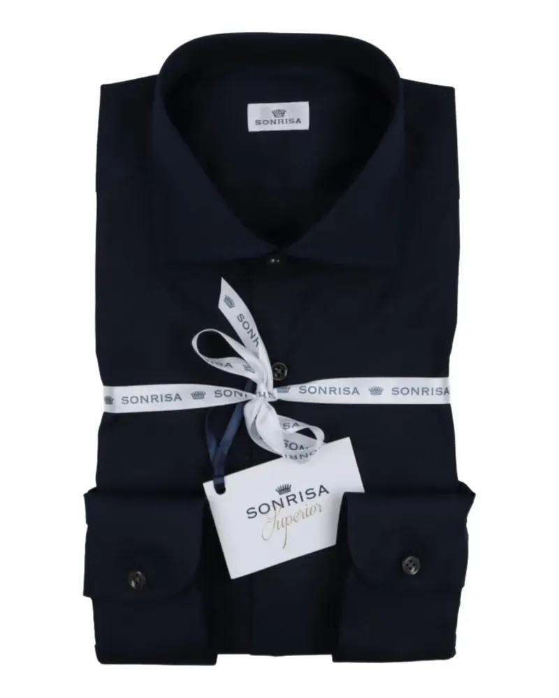 SONRISA classic-collar long-sleeved shirt - Schwarz Schwarz
