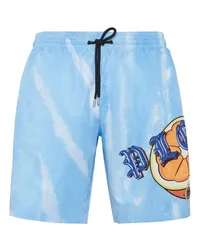 Philipp Plein Tutti Frutti Badeshorts Blau