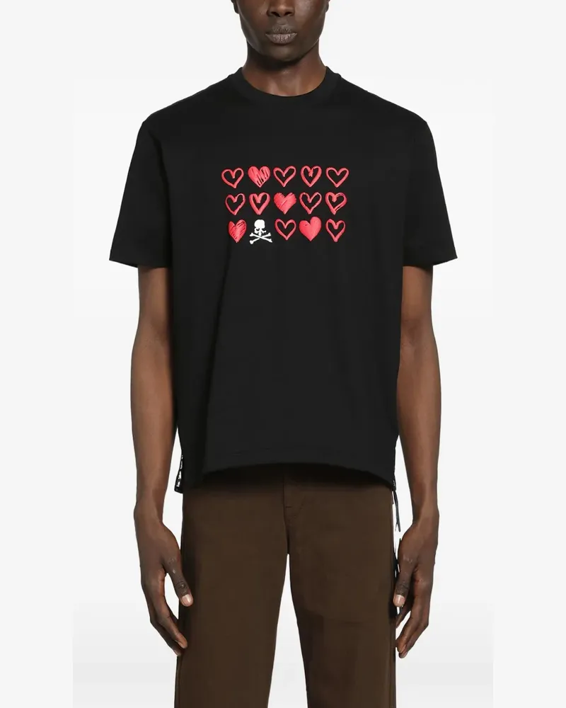 Mastermind World T-Shirt mit Herz-Print - Schwarz Schwarz
