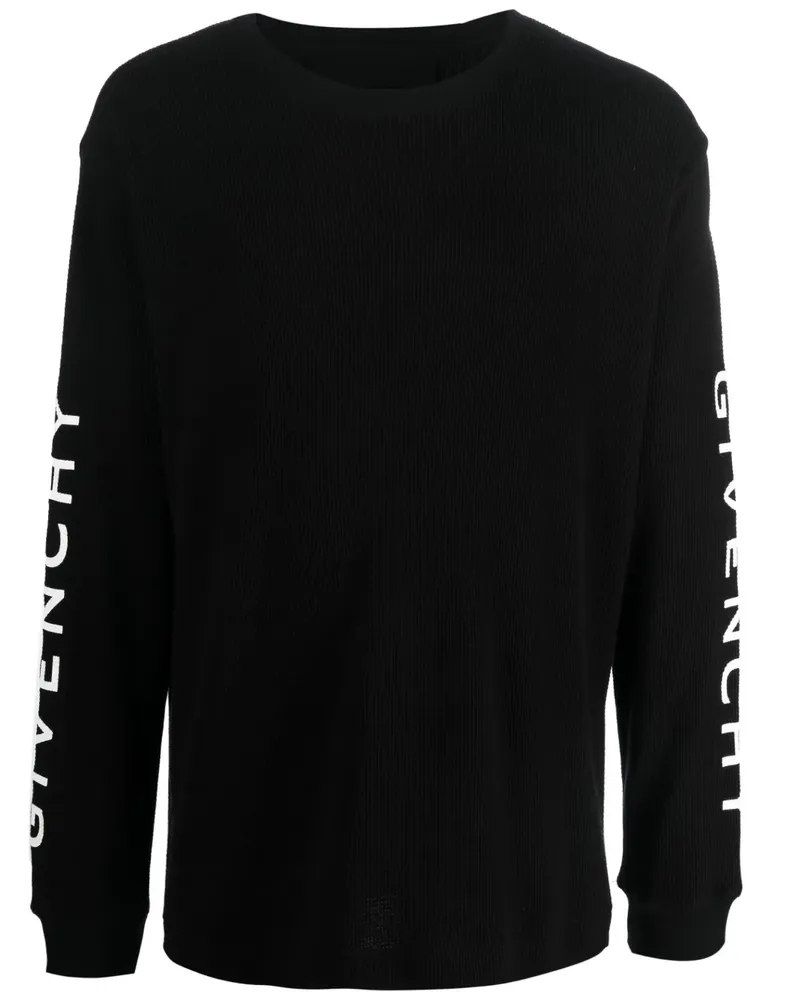 Givenchy Langarmshirt mit Logo-Print - Schwarz Schwarz
