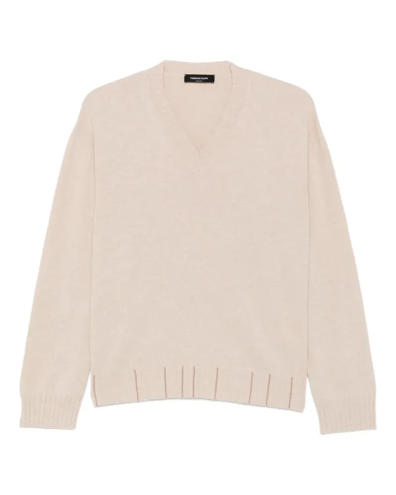 Fabiana Filippi Pullover mit geripptem Besatz - Nude Nude