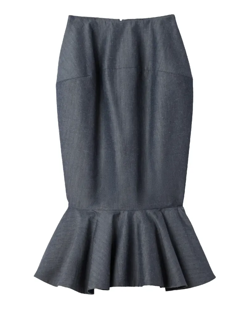 Jacquemus Midirock mit Samteinsätzen - Grau Grau