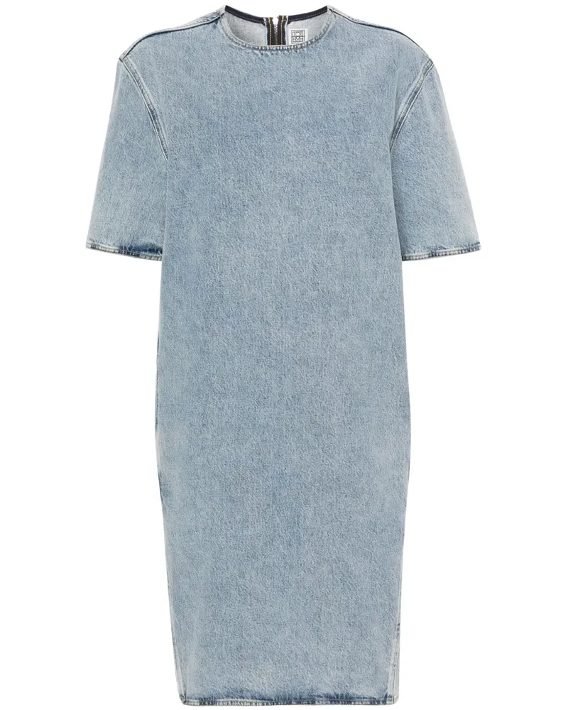 Totême Jeanskleid mit kurzen Ärmeln - Blau Blau