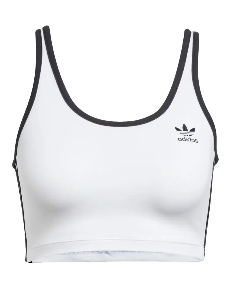 adidas logo scoop neck top - Weiß Weiß