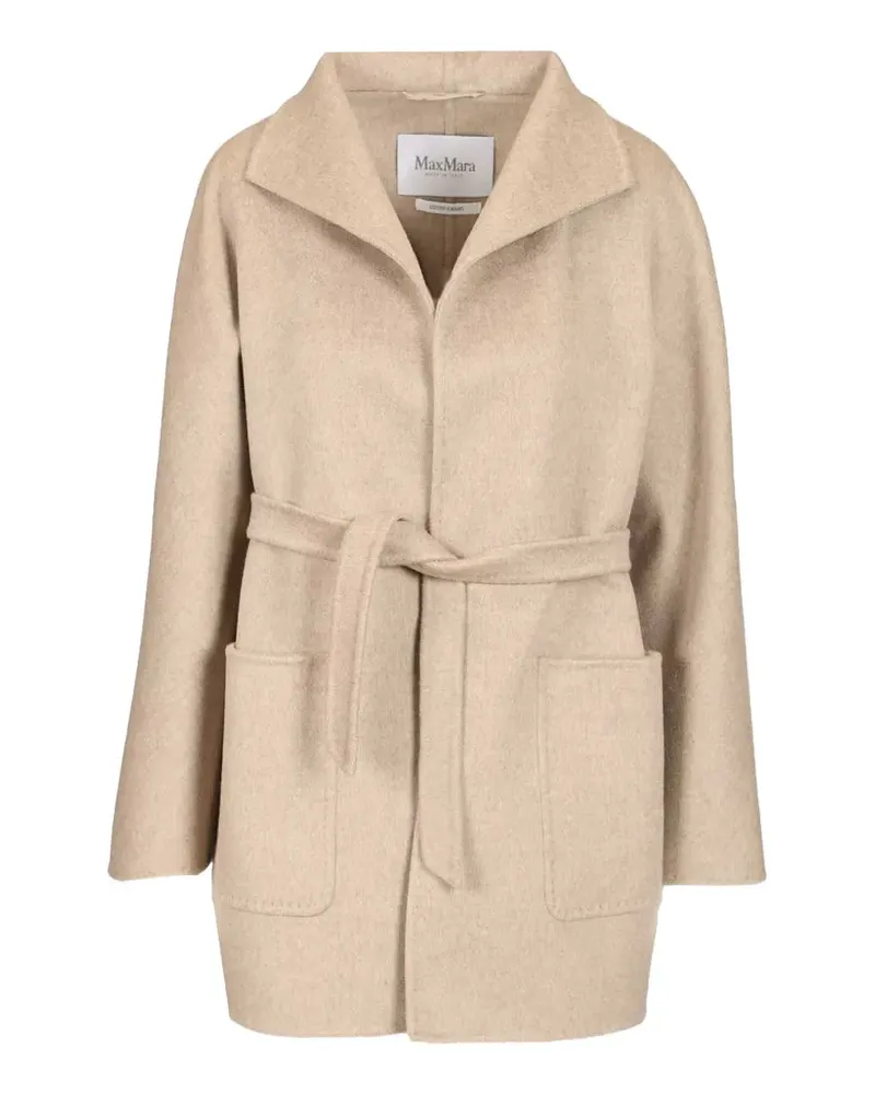 Max Mara short belted coat - Nude Nude