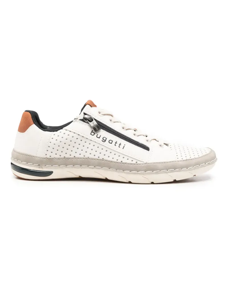 Bugatti Perforierte Sneakers - Weiß Weiß
