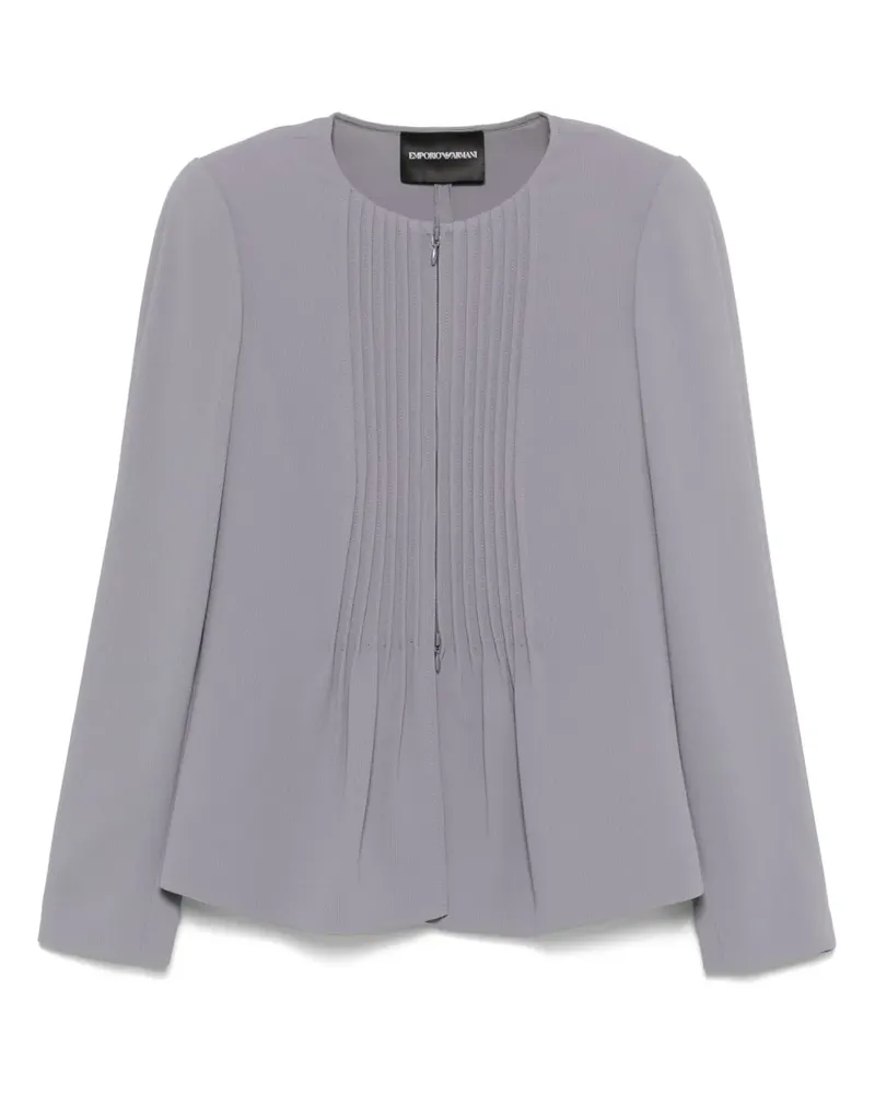 Emporio Armani Plissierte Jacke - Grau Grau