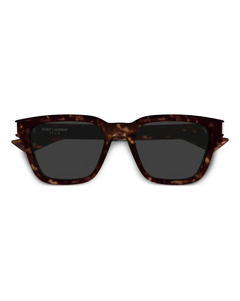 Saint Laurent Sonnenbrille mit eckigem Gestell - Braun Braun