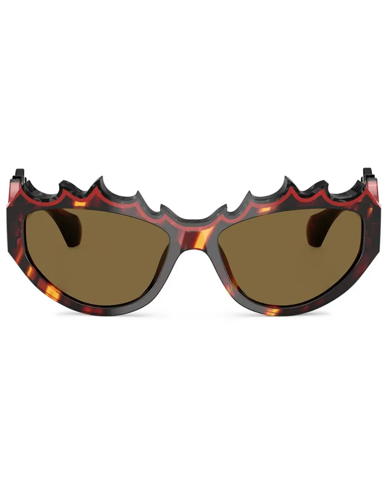 Alain Mikli Sonnenbrille mit geometrischem Gestell - Braun Braun