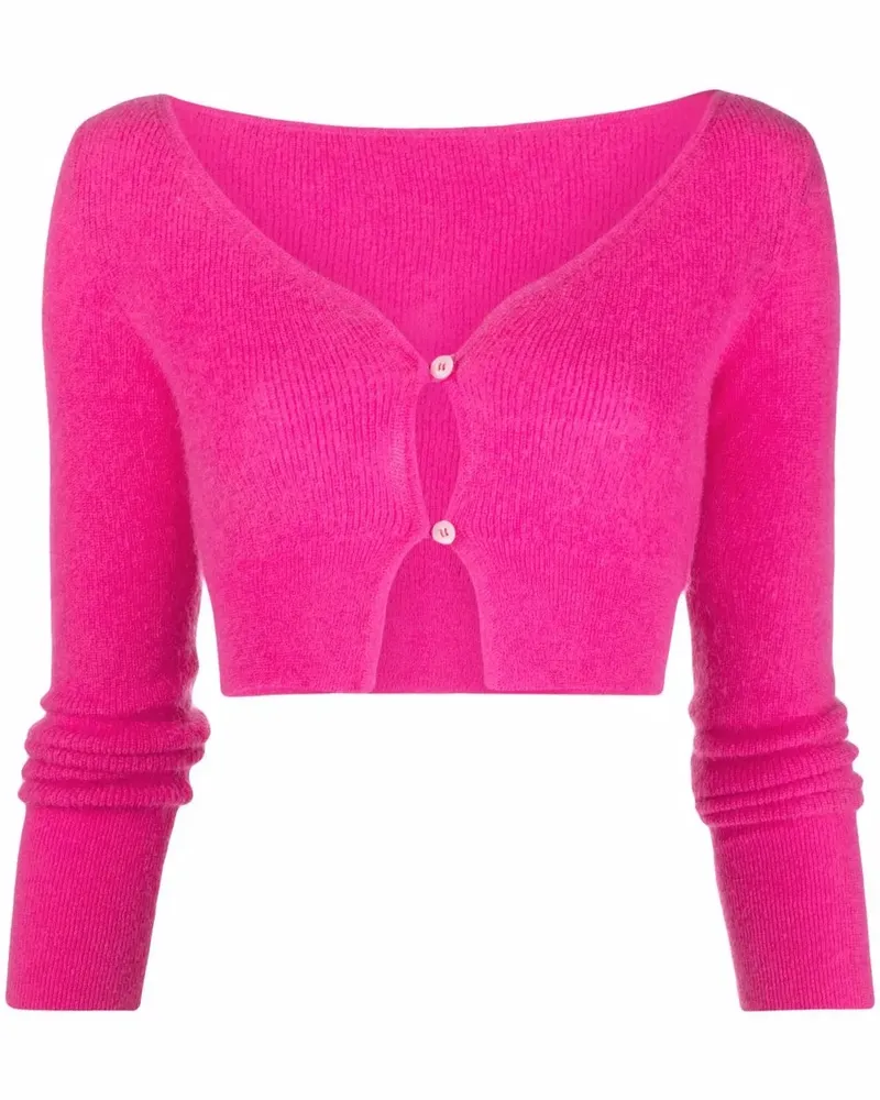 Jacquemus Le Cardigan Alzou Cropped-Cardigan - Rosa Rosa
