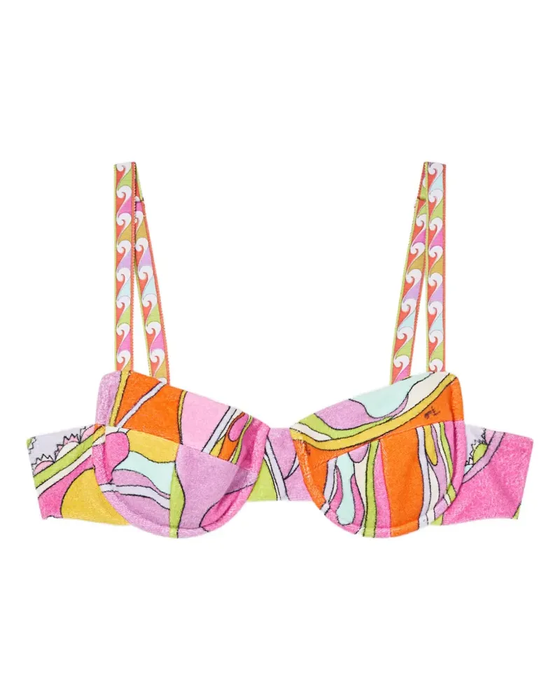 Emilio Pucci Orchidee-print cotton-terry top - Rosa Rosa