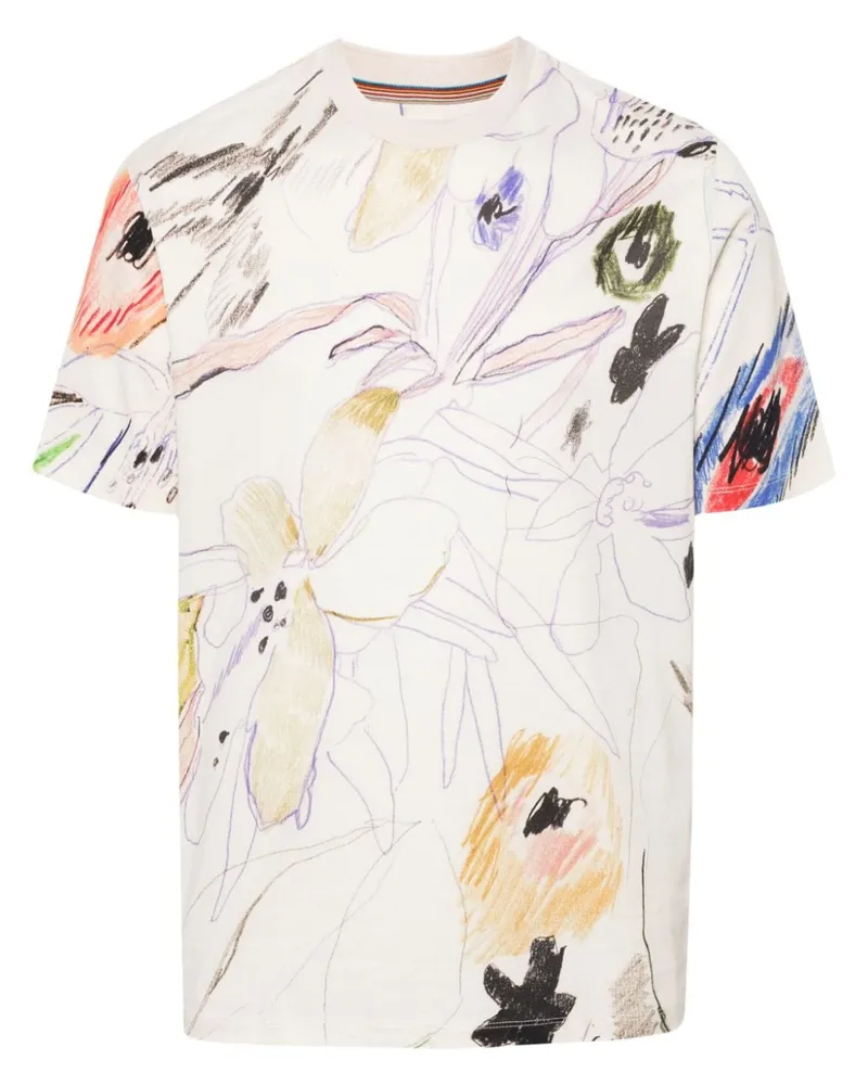 Paul Smith T-Shirt mit botanischem Print Weiß